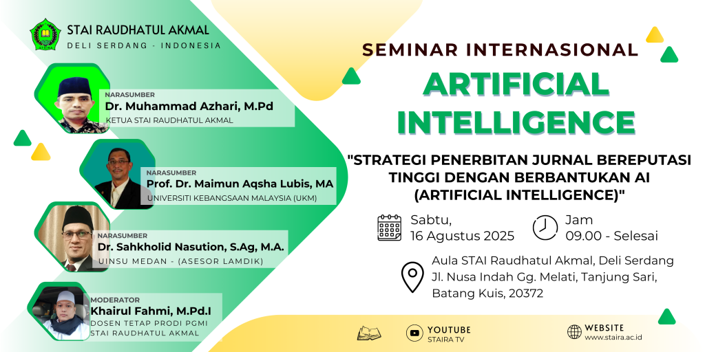 STAI Raudhatul Akmal Gelar Seminar Internasional: Kupas Tuntas Strategi Penerbitan Jurnal Bereputasi Berbantuan AI