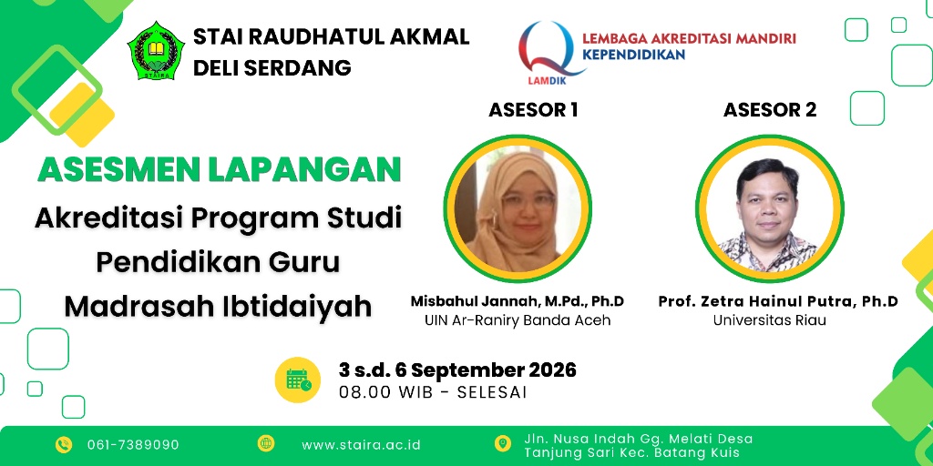 Program Studi S1 PGMI STAI Raudhatul Akmal Sukses Gelar Asesmen Lapangan LAMDIK